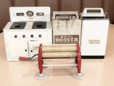 A vintage Amersham Toys child's enameled cooker,