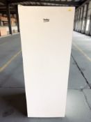 A Beko upright freezer.