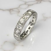 A diamond full eternity ring, set with nineteen brilliant-cut stones,