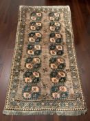 A Turkoman rug, Afghanistan, 196 cm x 103 cm.