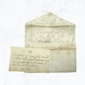 A 19th century scripture card written by Reverend Charles Wesley, dated July 29, 1842.