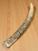 A decorative resin tusk,