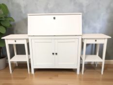 A contemporary painted fall front bureau, 90 cm x 45 cm x 108 cm,