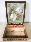 A Brown & Polson's Paisley Flower lithographic advertising picture, in oak frame,