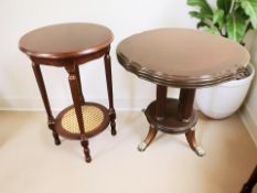Two G-Plan mahogany occasional tables.