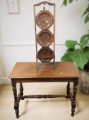 A Victorian style mahogany rectangular occasional table, width 90 cm,