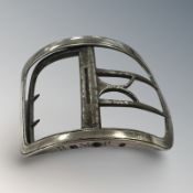 A large Georgian silver buckle, London 1803.