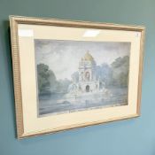 A French colour print depicting Pavillon D'Agrement, 46 cm x 66 cm.