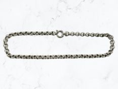 A silver necklace chain with large belcher links, length 50cm CONDITION REPORT: 57.