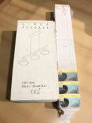 A boxed Linea Verdace ceiling light, and a further Goodhome alani light.