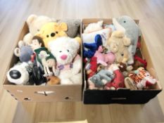 Assorted modern soft toys, teddy bears, Winnie the Pooh, etc.