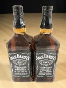 Two bottles of Jack Daniels Old No. 7 Tennessee whisky 1L.