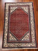 A Bidjar rug, West Iran, 156 cm x 105 cm.