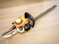 A Stihl HS45 petrol hedge trimmer.
