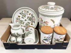 A group of Portmeirion The Botanic Garden ceramics including a large crock pot (one box)