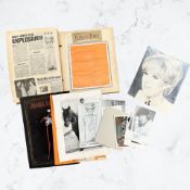 A collection of 1960's celebrity autographs primarily of Dusty Springfield,