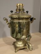 A Russian brass samovar, height 48 cm.