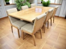 A Fortnum & Mason Art Deco walnut veneered extending dining table, with leaf,