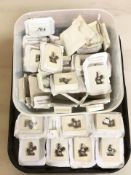 A collection of die cast miniature cavalrymen.