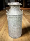 A Grundy Limited aluminium milk churn, height 74 cm.