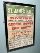 A 20th century boxing poster 'New St.