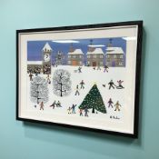 Gordon Barker : Merry Christmas, acrylic, 35 cm x 24 cm.