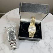 A Gent's stainless steel Hugo Boss wristwatch together with an Gent's Accurist wristwatch