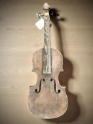 A 19th century child's violin, back 10