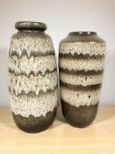 Two West German pottery vases,