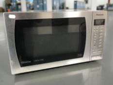 A Panasonic stainless steel inverter microwave.