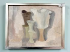 Margaret Firth (1898-1991) : Pale Still Life, oil on board, signed, 26 cm x 34 cm, framed.