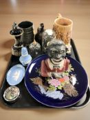 A group of ceramics including Wedgwood jasperware,