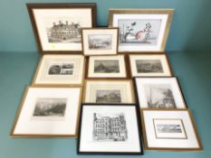 Assorted pictures and prints, scenes of Newcastle Upon Tyne,