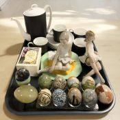 A Wedgwood Contrast eleven piece part coffee service designed by Susie Cooper,