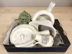 A group of antique chamber pots and other ceramics (one box)