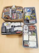 A large quantity of DVDs.