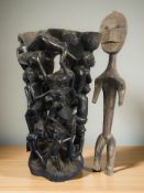 An African figural hard wood carving,