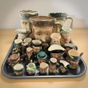 A collection of character jugs including Kingston Pottery, Artone, Kelsboro Ware, etc.