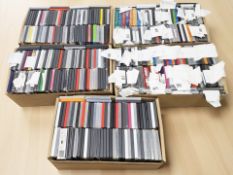 A large quantity of DVDs.