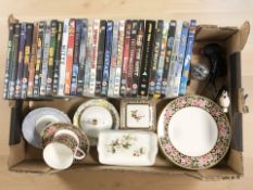 Quantity of DVD's, Wedgwood Clio and other ceramics,