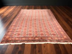 A Lahore Bokhara carpet, Pakistan, 475 cm x 313 cm.