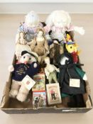 Assorted toys and dolls, playing cards,