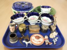 Eight Paragon tea cups, Maling rose bowl, various ceramics,