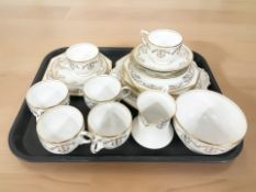 Twenty pieces of Royal Stafford gilt rimmed tea china.