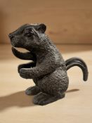 A cast iron nutcracker in the form of a squirrel, height 16 cm.