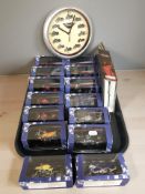 Fourteen Atlas Editions die cast scale model motorcycles, in boxes,