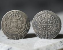 Henry VI (1422-1461) silver long cross penny, Canterbury mint, obv.