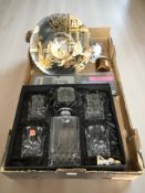 A Japanese Meiji Period papier maché plate depicting figures in traditional dress,