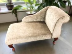 A small reproduction chaise longue, length 107 cm.