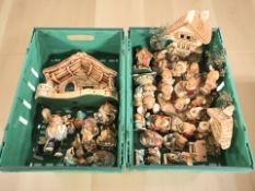 A collection of Pendelfin Rabbits, Cherished Teddies figurines,